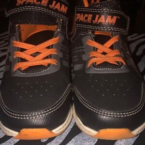 Space Jam Black and Orange Sneakers